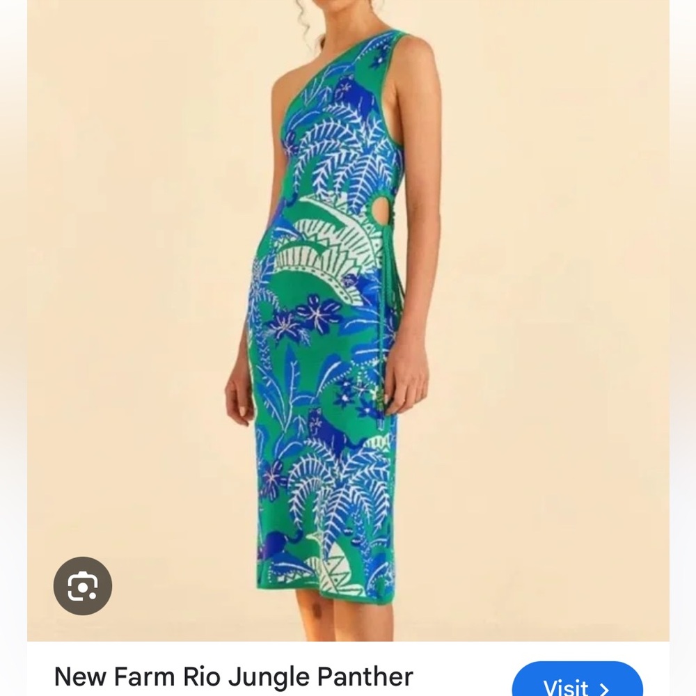 farm Rio green panther dress